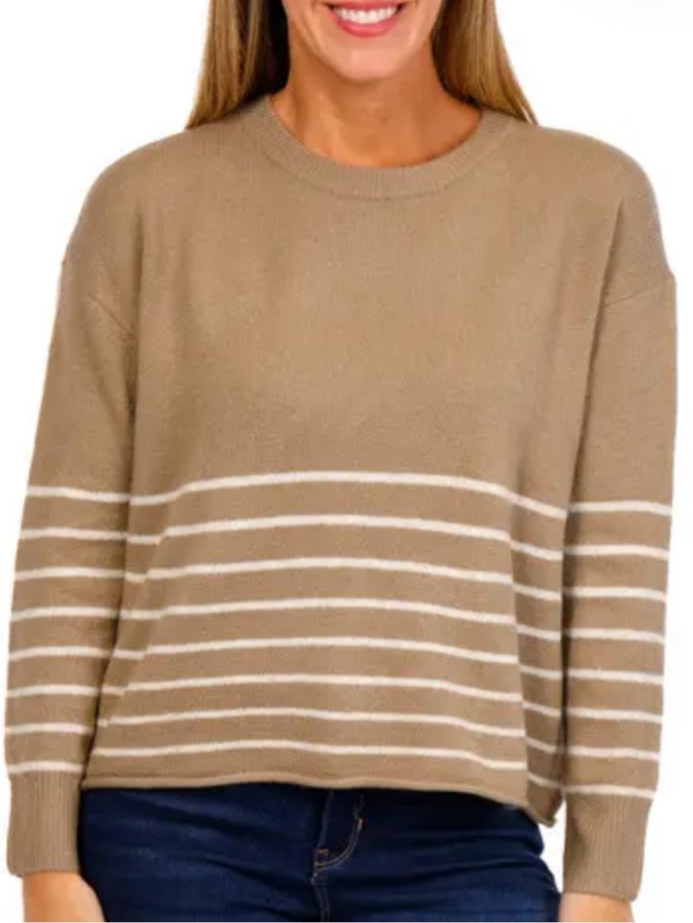 NWT CECE Striped Cozy Sweater Size L